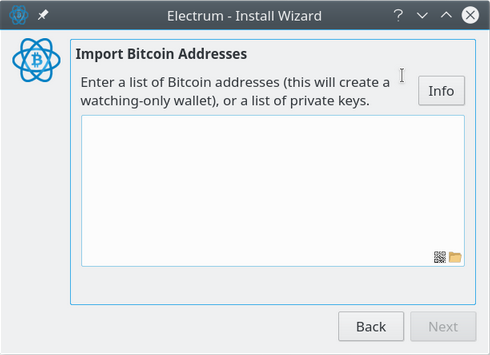 Electrum: how to import a Bitcoin private key.