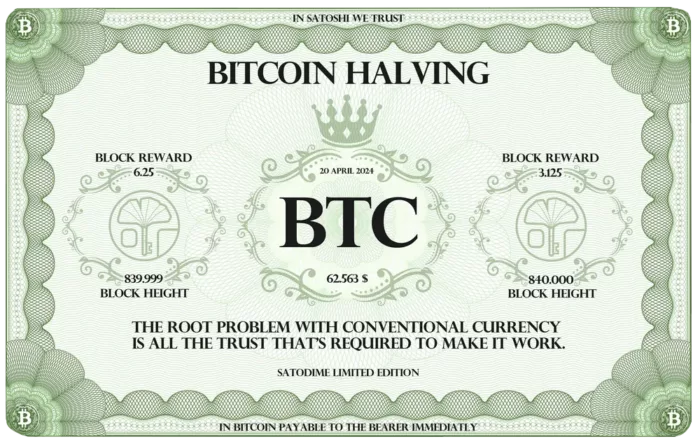 Bitcoin Halving - Limited Edition - Back