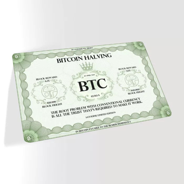 Bitcoin Halving - Limited Edition - Back - BG
