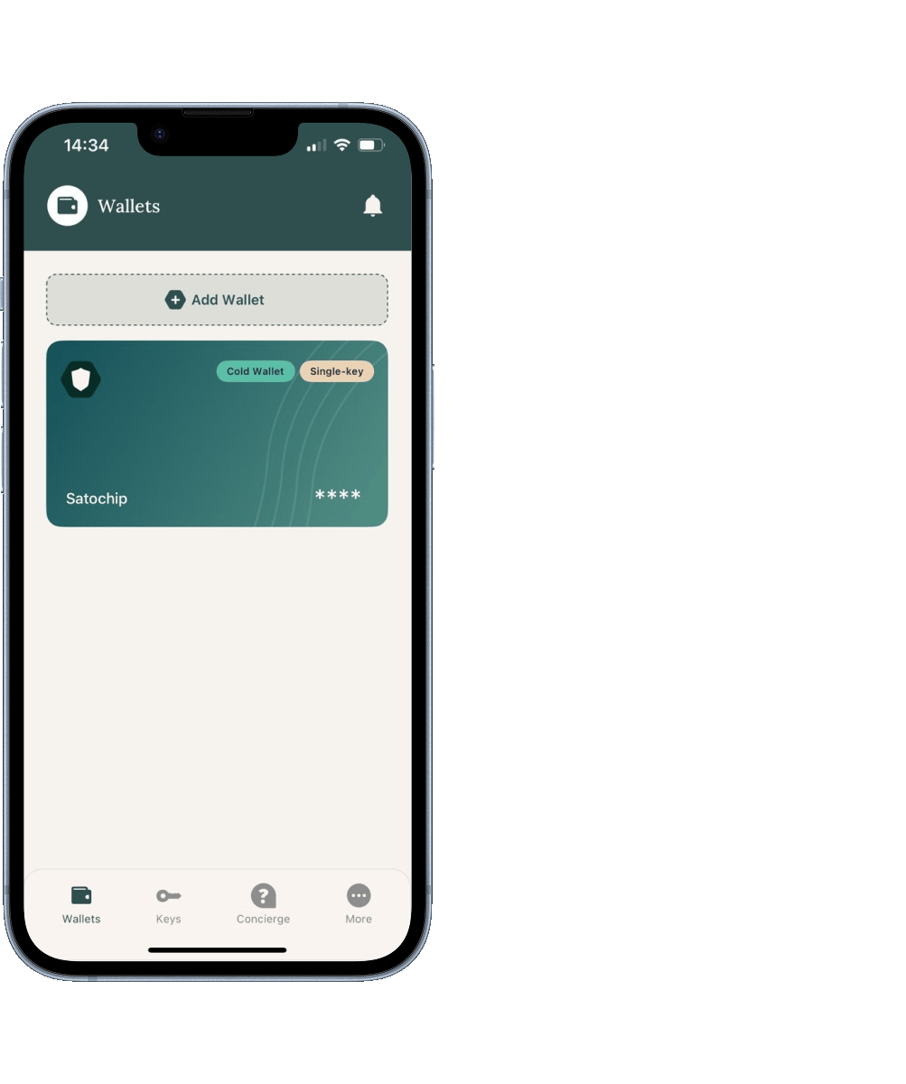 Satochip – BitcoinKeeper – Add a wallet Satochip - BitcoinKeeper - Add a wallet